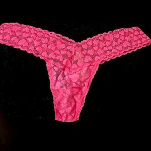 Victoria’s Secret “The Lacie” Valentine Pink Heart Panty. O/S. Never Used.